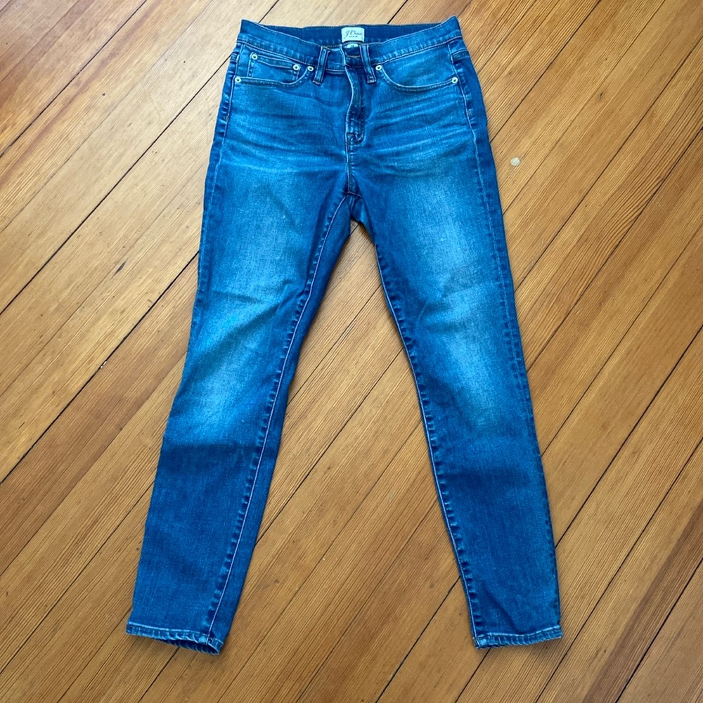J. Crew medium wash skinny blue jeans (size 28)